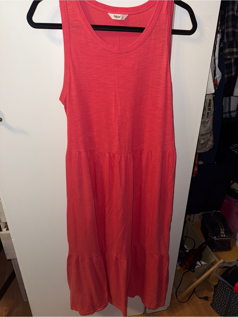 Women's Coral Scoop Neck Top